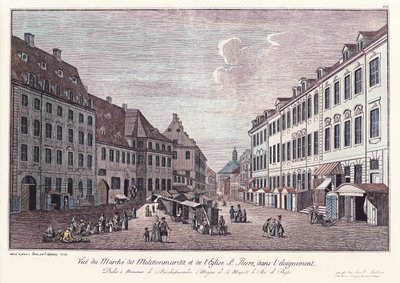 View of Molkenmarkt in Old Berlin by Johann Georg Rosenberg